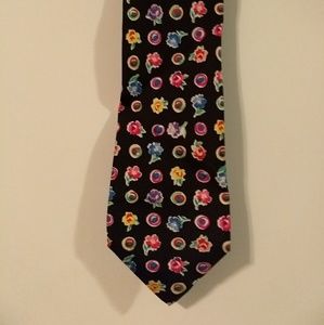 Gianni Versace floral silk tie